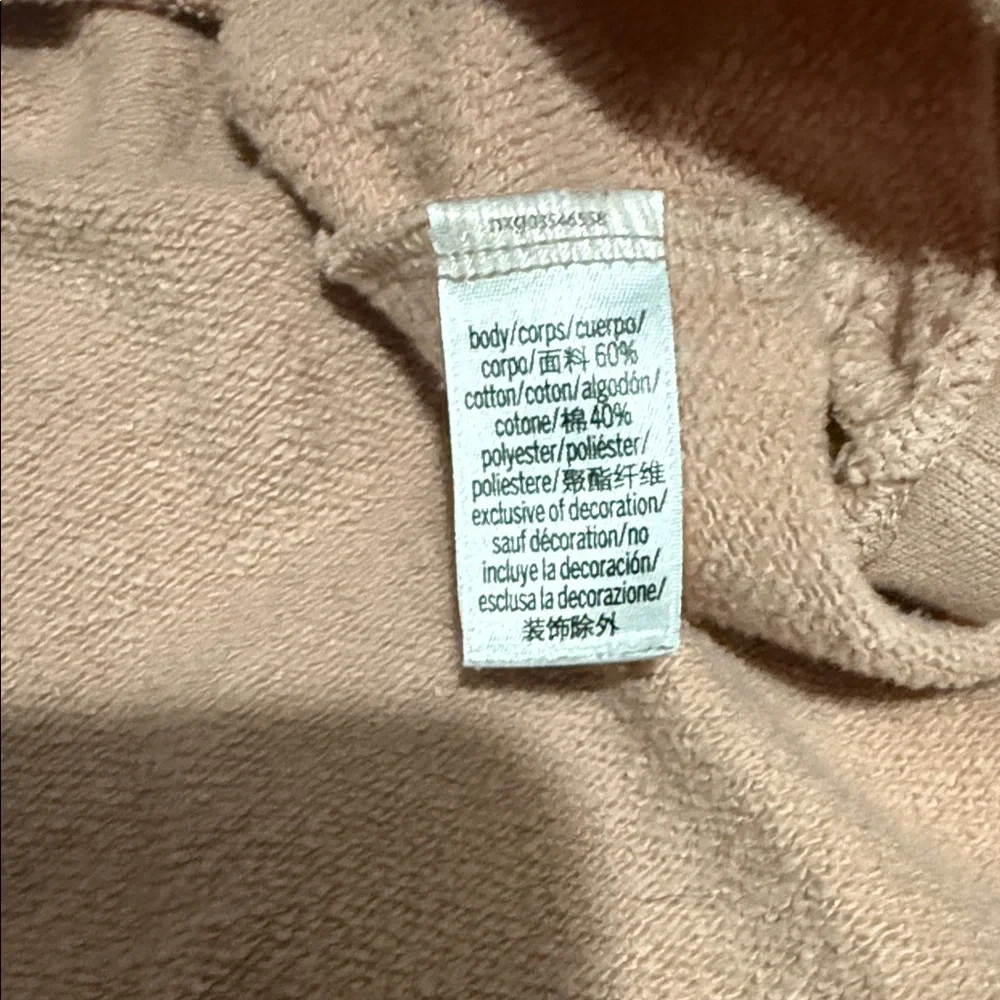 🤎 Victoria Sport Cropped Hoodie Sweatshirt Size XL | Blush Taupe - Picture 7 of 7